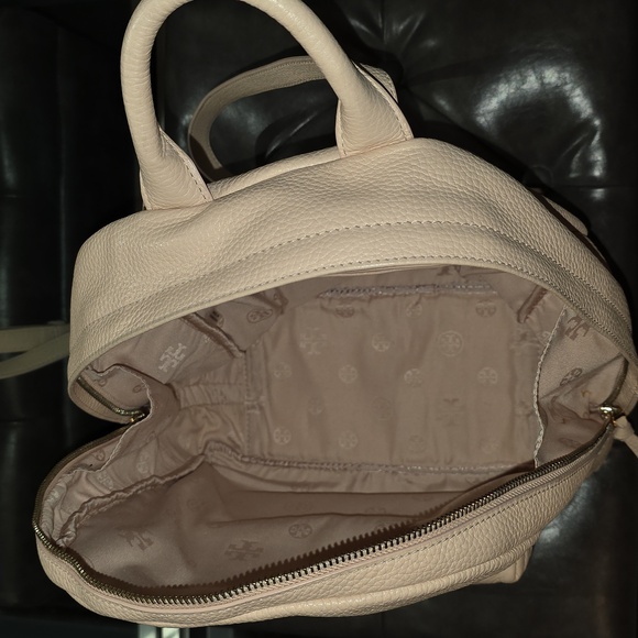 Tory Burch Beige Leather Backpack - Picture 16 of 16